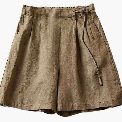 Shorts taille haute femme coupe ample style décontracté été