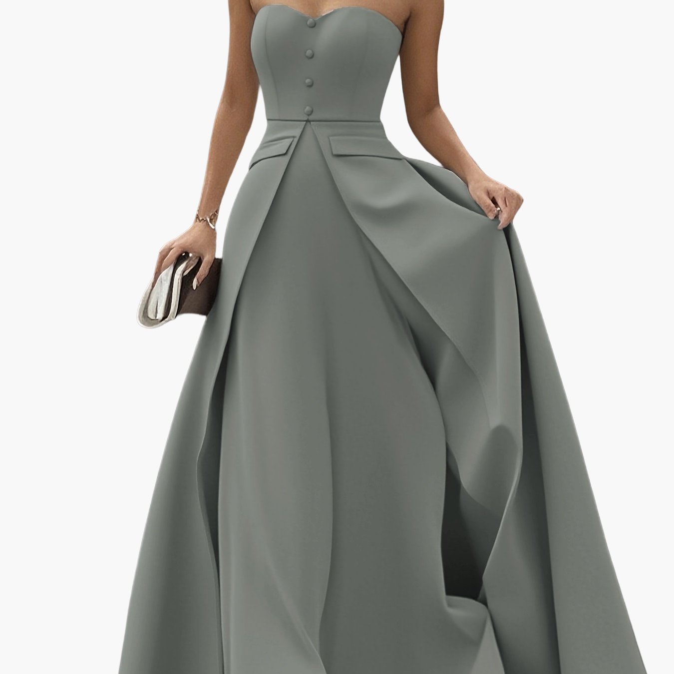 Abito da sera elegante donna bustier stile principessa per occasioni speciali