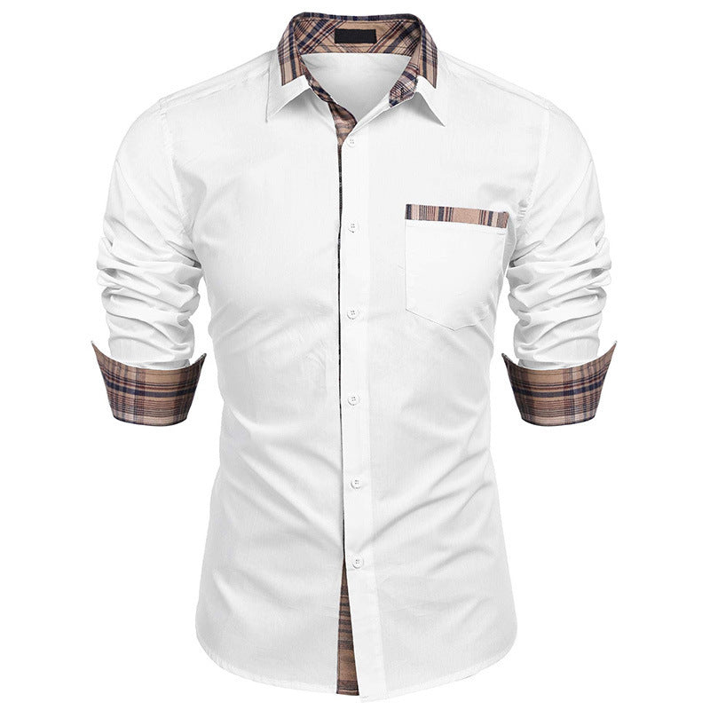 Camisa elegante para hombre estilo casual chic con cuello de solapa – Ideal para oficina y salidas
