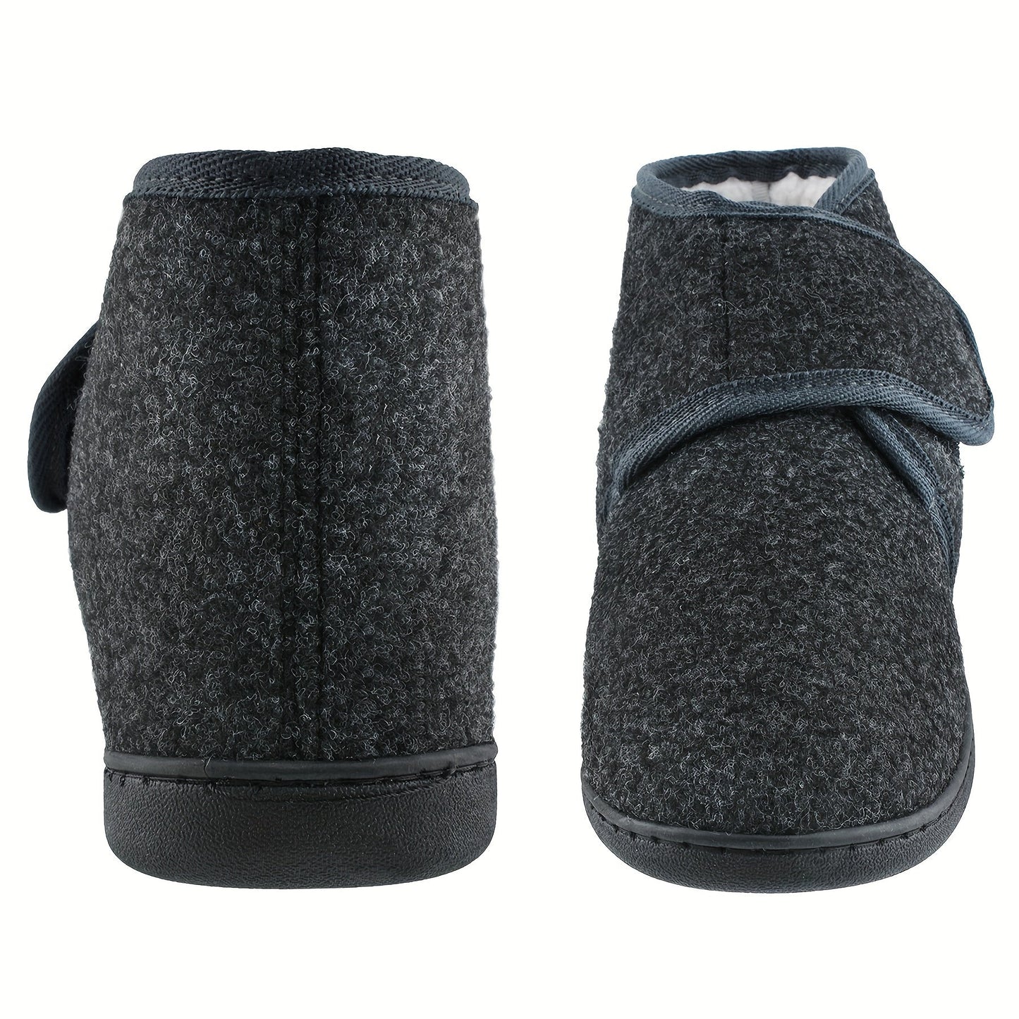 Pantofole alte confortevoli con velcro da uomo – Stile classico e supporto ottimale