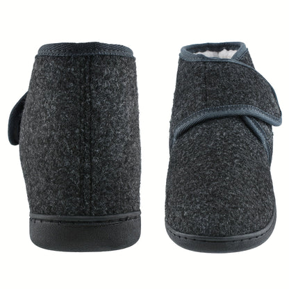 Pantofole alte confortevoli con velcro da uomo – Stile classico e supporto ottimale