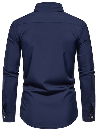 Herenoverhemd Slim Fit Casual Stijl Met Knopen Voor Dagelijks Gebruik of Kantoor