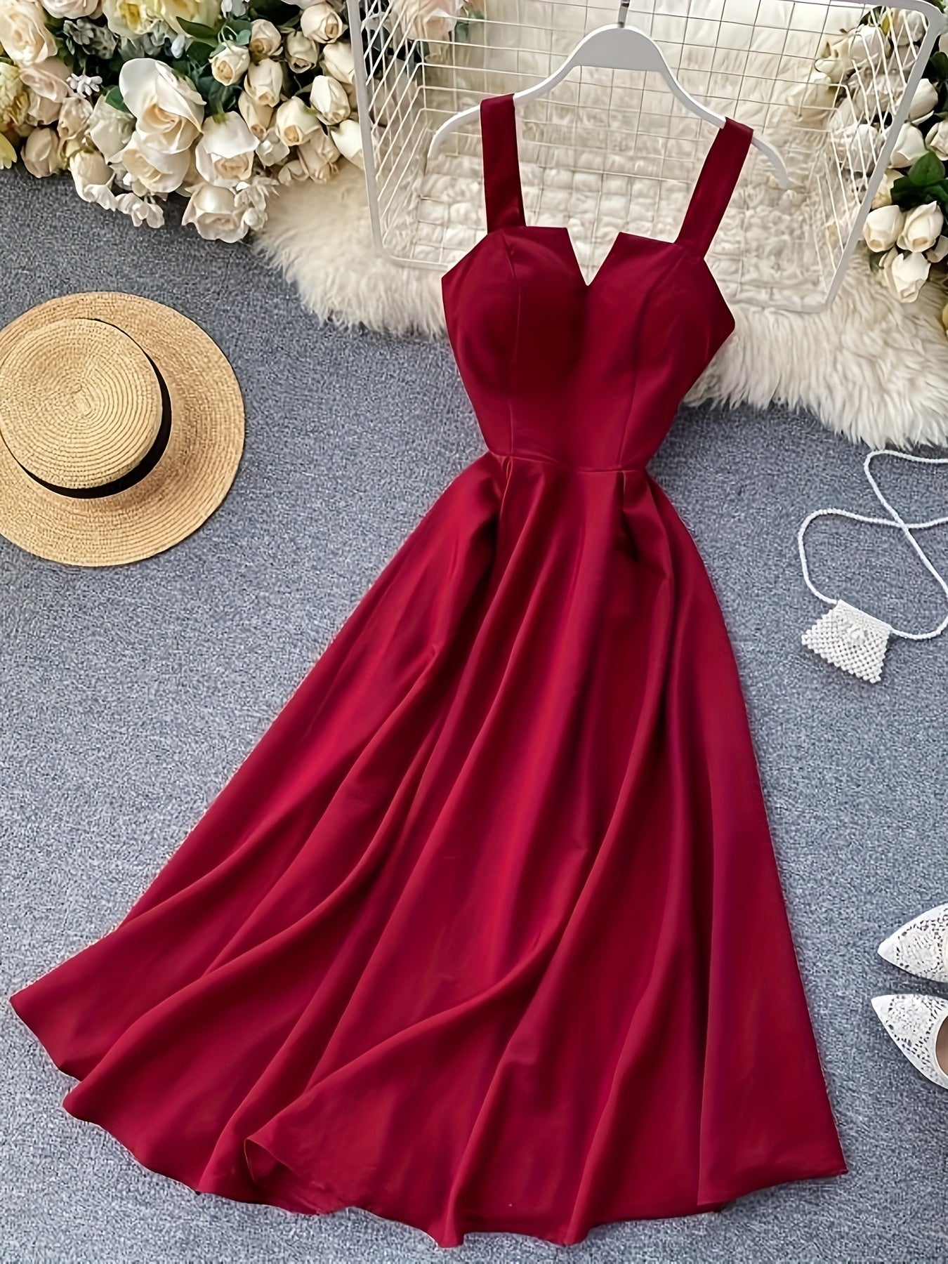 Vestido largo de mujer estilo camisola elegante para noches y eventos