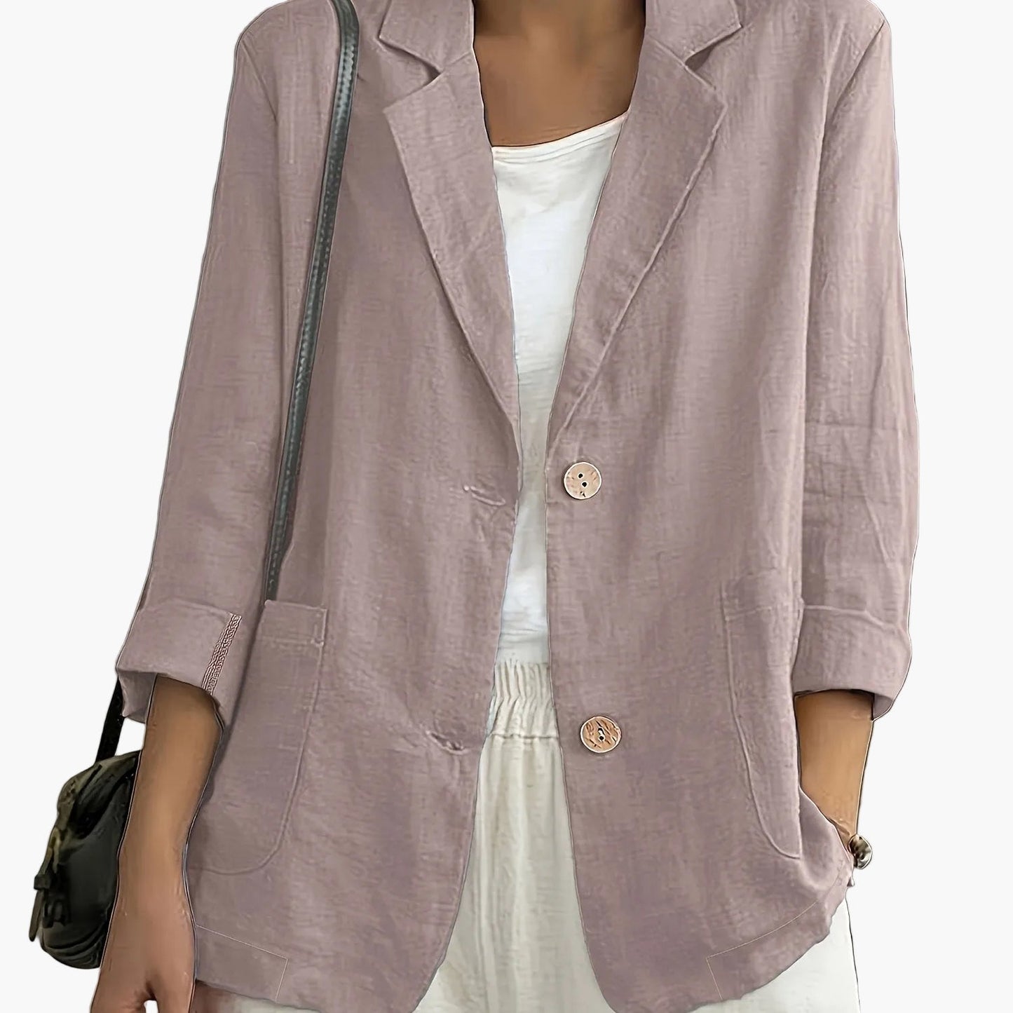 Veste blazer décontractée élégante pour femme à manches longues style urbain