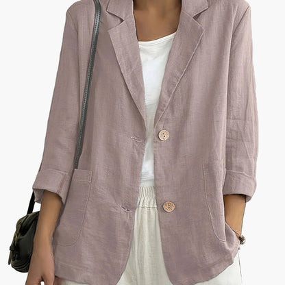Veste blazer décontractée élégante pour femme à manches longues style urbain