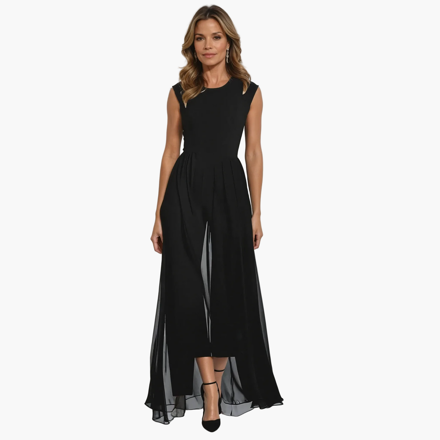 Robe longue élégante pour femme, style soirée moderne et polyvalente