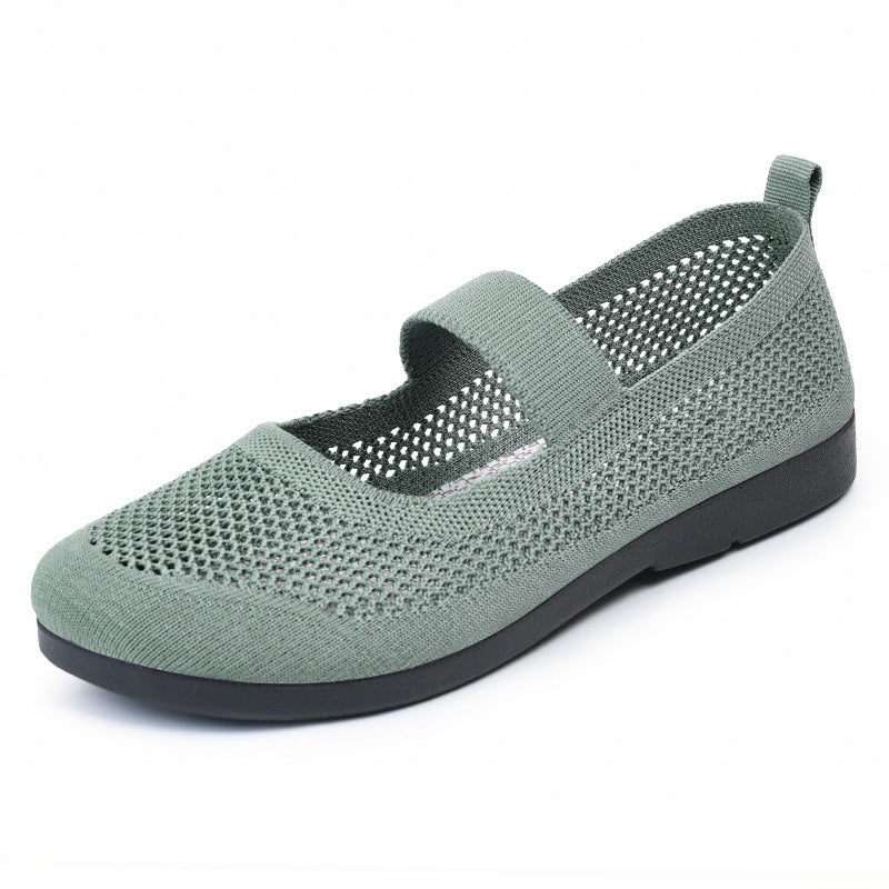 Damskie wygodne buty na pasku w stylu Mary Jane, oddychające, na co dzień