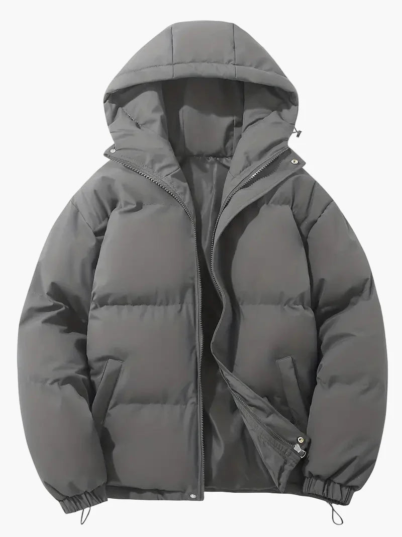 Heren donsjack met capuchon klassieke stijl voor de winter – Elegantie en stedelijke warmte