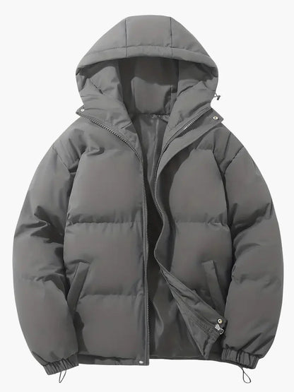 Heren donsjack met capuchon klassieke stijl voor de winter – Elegantie en stedelijke warmte