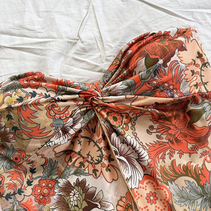 Top bustier floreale stile vintage da donna - ideale per estate e festival