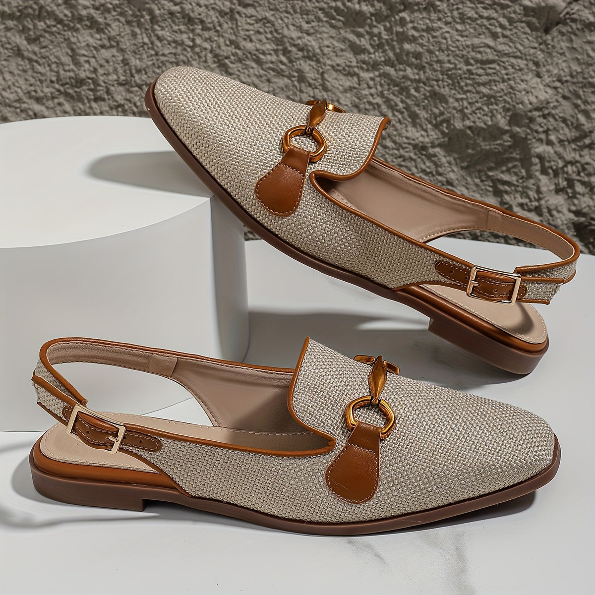 Moccasin slingback dam avslappnad stil för sommaren