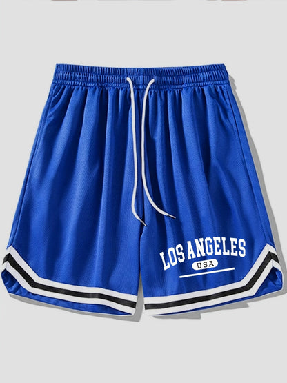 Lässige Herren Basketball-Sportshorts mit Los Angeles Print