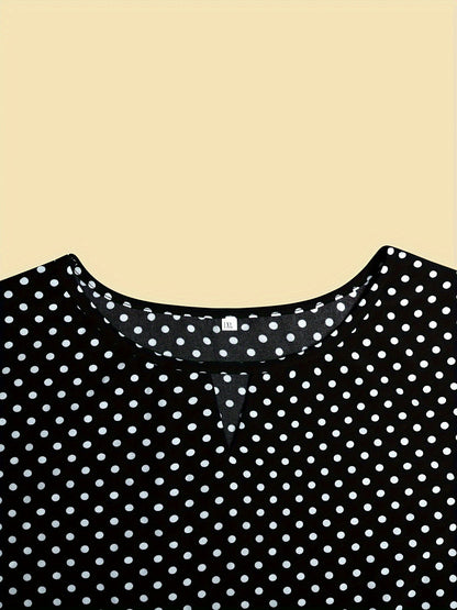 Top élégant à pois pour femme – Style décontracté chic, parfait pour l'été
