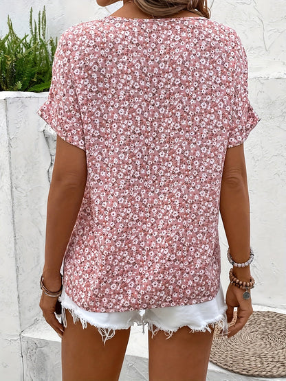 Women's Blouse Floral Print Elegant Casual Summer Style