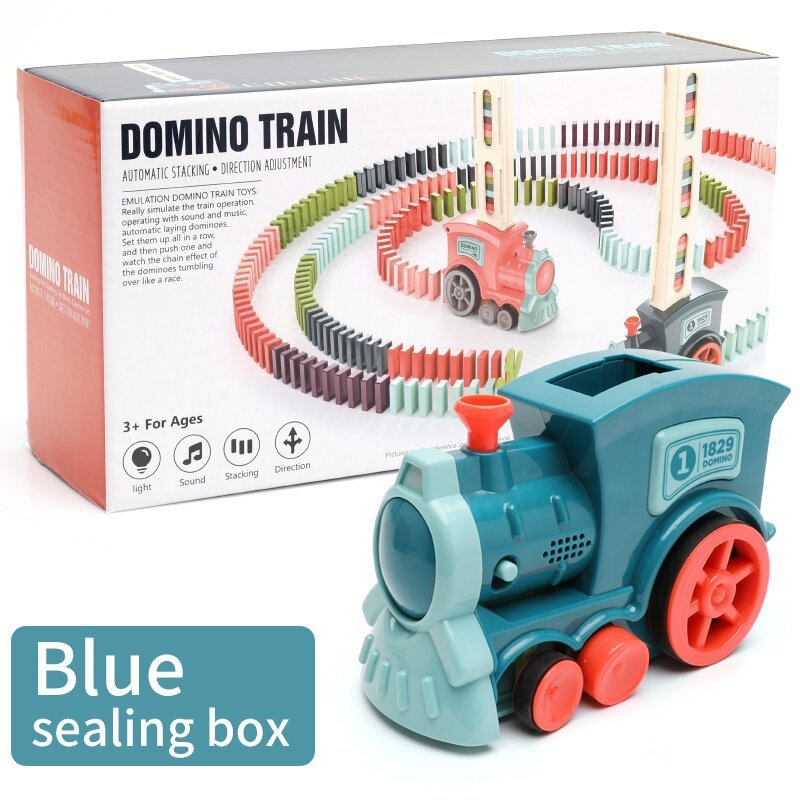 Automatisches Domino-Zugspielzeug für Kinder – Förderung von Fantasie und Koordination