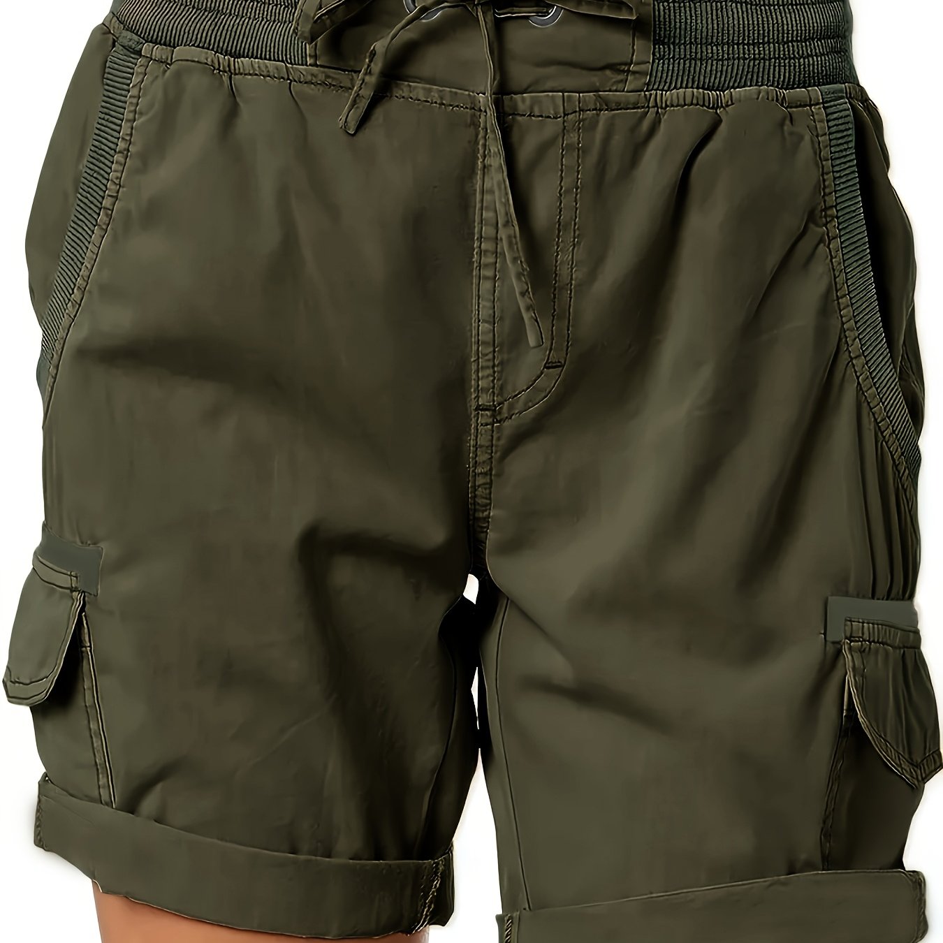 Shorts décontractés pour femme style cargo avec poches et cordon – Idéal pour l'été et les loisirs
