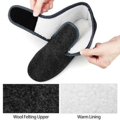 Pantofole alte confortevoli con velcro da uomo – Stile classico e supporto ottimale