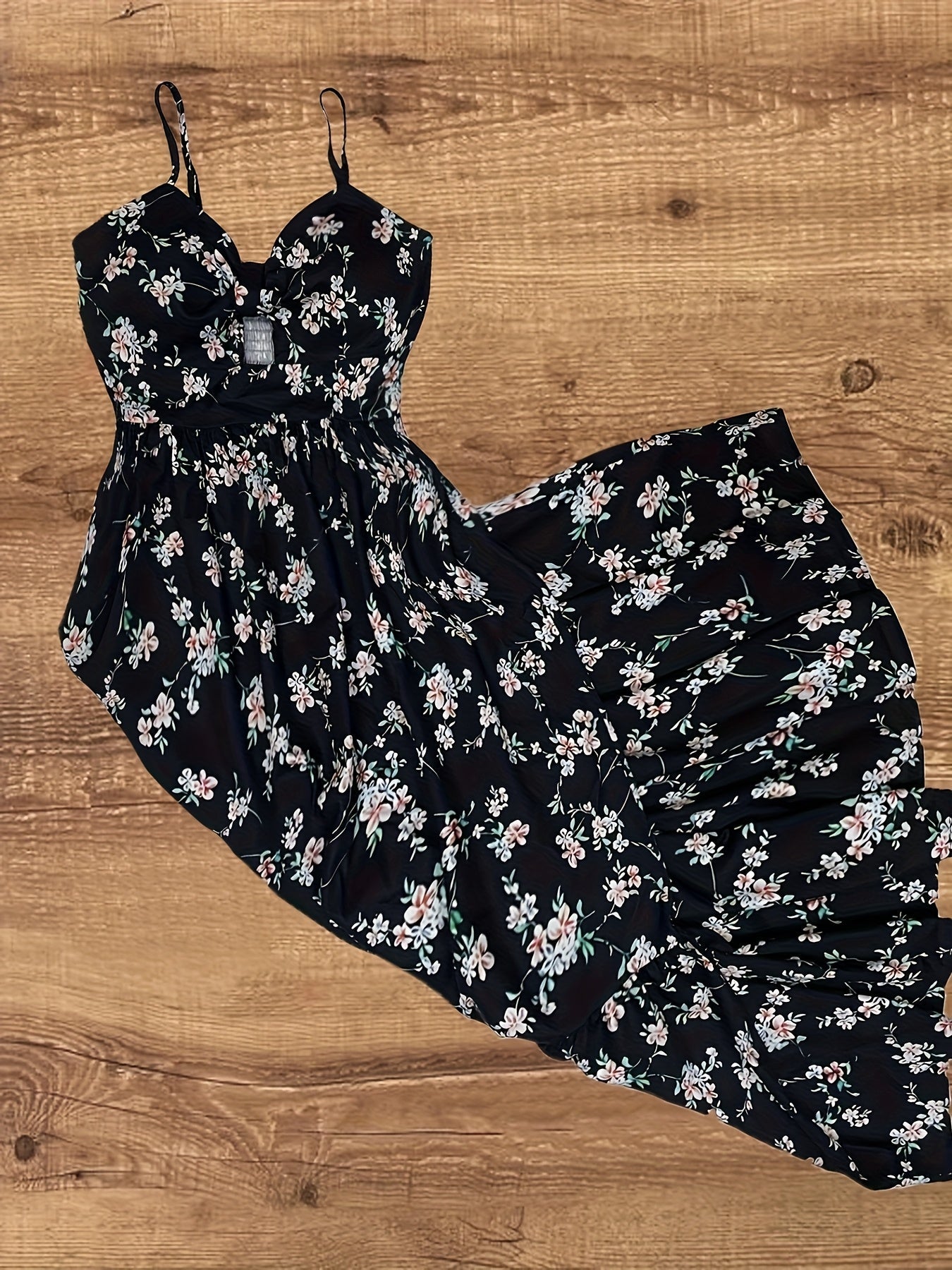 Vintage stijl lange jurk met stippen voor elegante en chique dames
