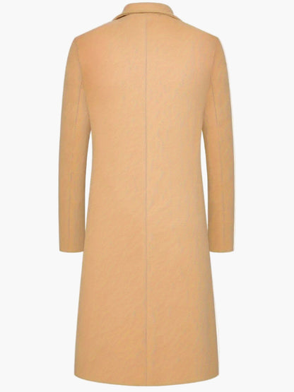 Manteau Long Style Classique Homme Élégant pour Automne et Printemps