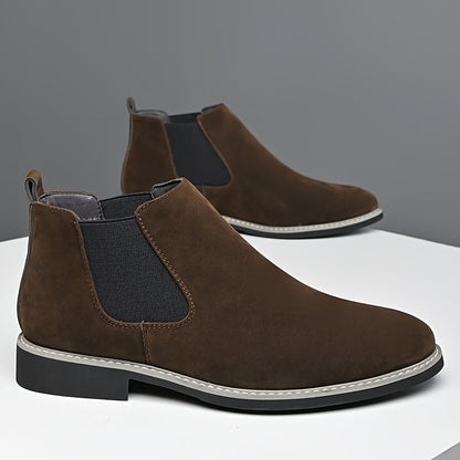 Bottes Chelsea Homme en Faux Daim, Élastiques Latéraux