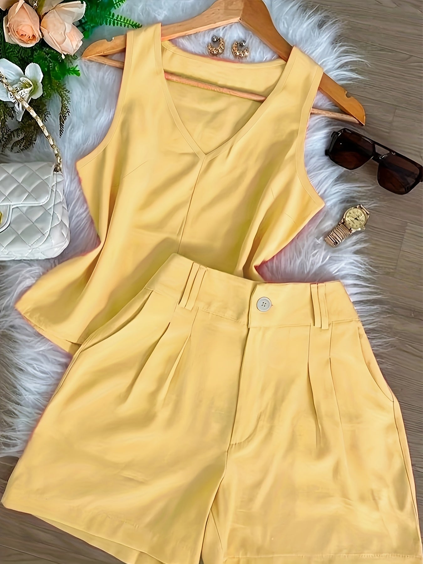 Ensemble Débardeur et Short Femme Style Décontracté Chic Été