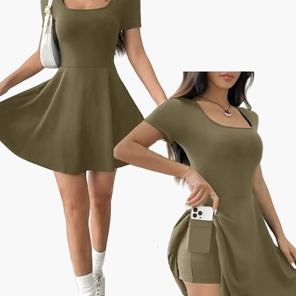 Robe courte élégante pour femme - Style décontracté et tendance, idéale pour l'été