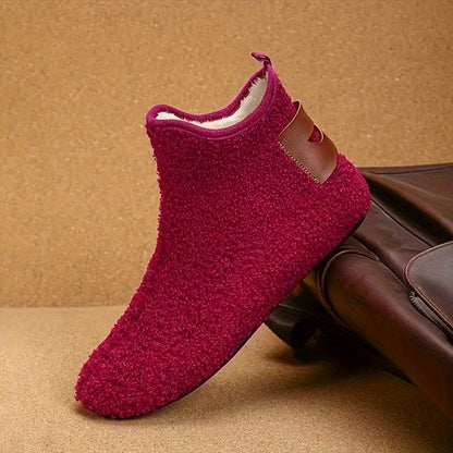 Bottes souples en tissu bouclé Homme, Intérieur fourré, confortables, multiples couleurs