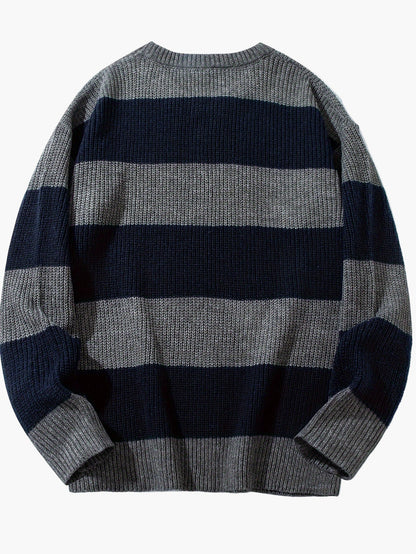 Maglione casual a righe da uomo stile autunno inverno