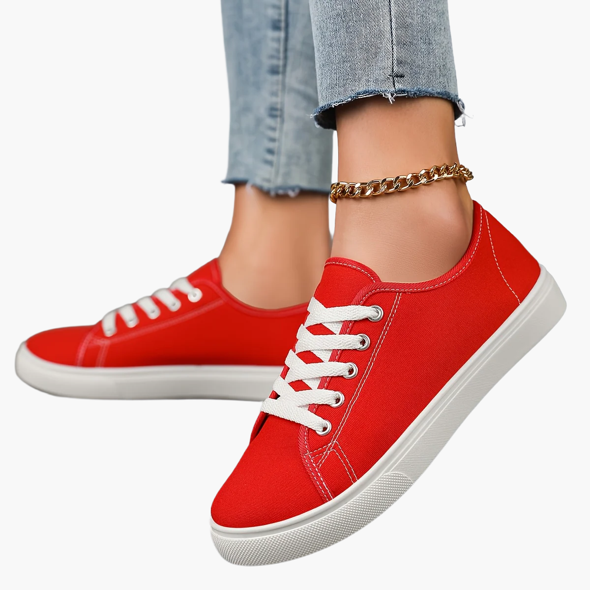 Baskets basses décontractées pour femme style urbain polyvalent