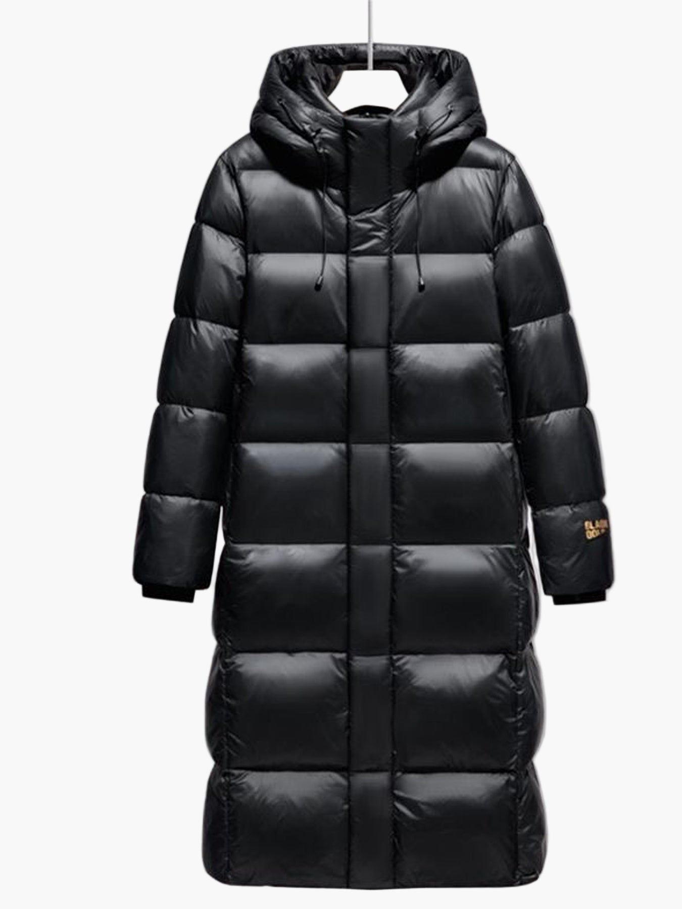Cappotto lungo imbottito con cappuccio stile casual da uomo, ideale per l'inverno urbano