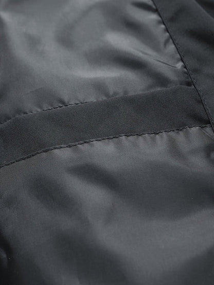 Veste à Capuche Noire Imprimé Dragon Rouge Fermeture Éclair Homme