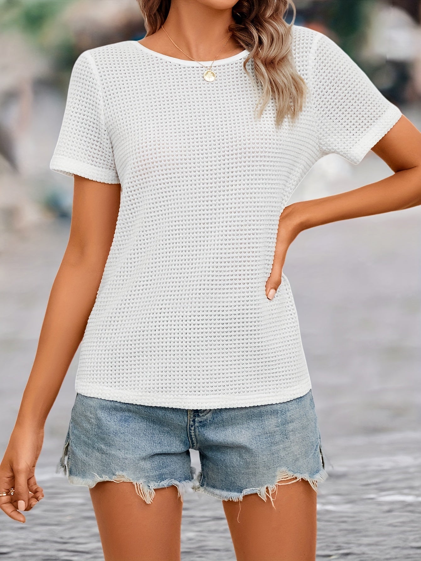 Top Femme Décontracté Dos Nu avec Nœuds et Dentelle Style Romantique