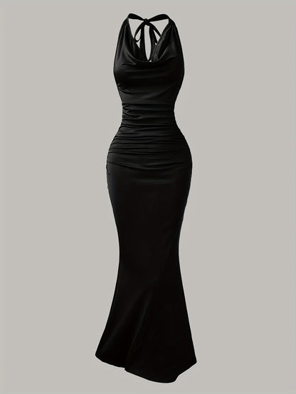 Robe de soirée sirène dos nu femme élégante style bal