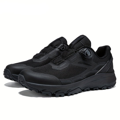 Chaussures de Randonnée Mixtes Noires avec Système de Laçage Rapide et Semelle Crantée