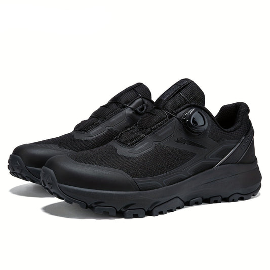 Chaussures de Randonnée Mixtes Noires avec Système de Laçage Rapide et Semelle Crantée