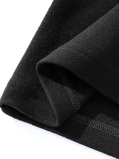 Haut à col montant doux couleur unie manches longues pour homme