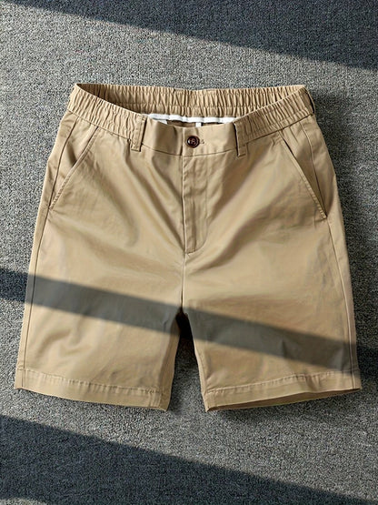 Shorts décontractés pour homme à taille élastique avec poches – Style urbain et polyvalent