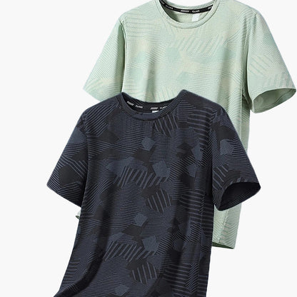 Atmungsaktives Herren-T-Shirt im tropischen Casual-Stil, kurzärmelig – 2er-Pack, ideal für den Sommer  