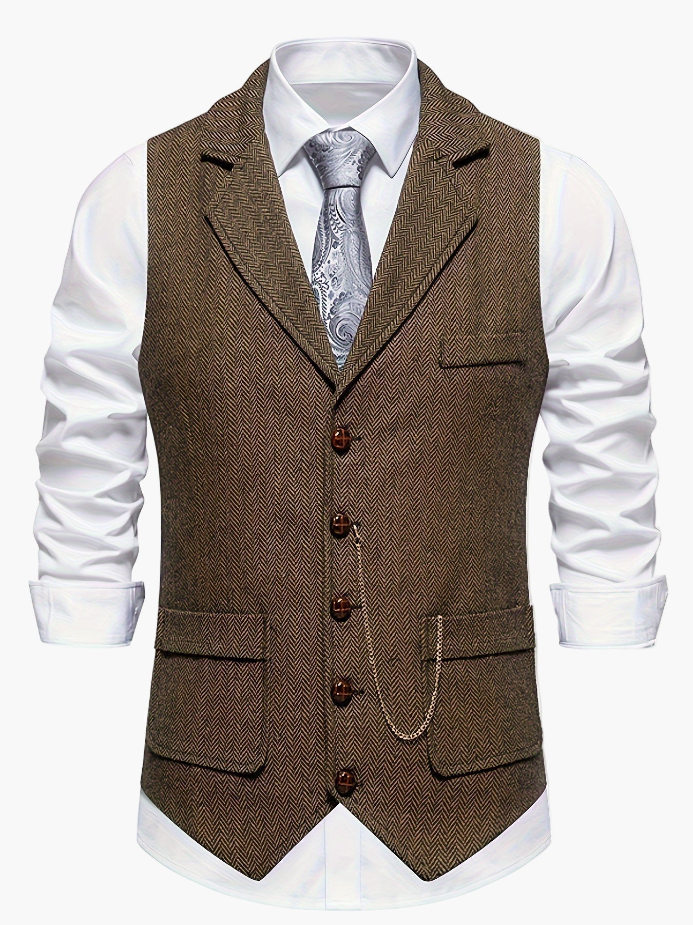 Chaleco Hombre Elegante Estilo Vintage para Atuendo Formal o Casual