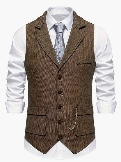 Chaleco Hombre Elegante Estilo Vintage para Atuendo Formal o Casual