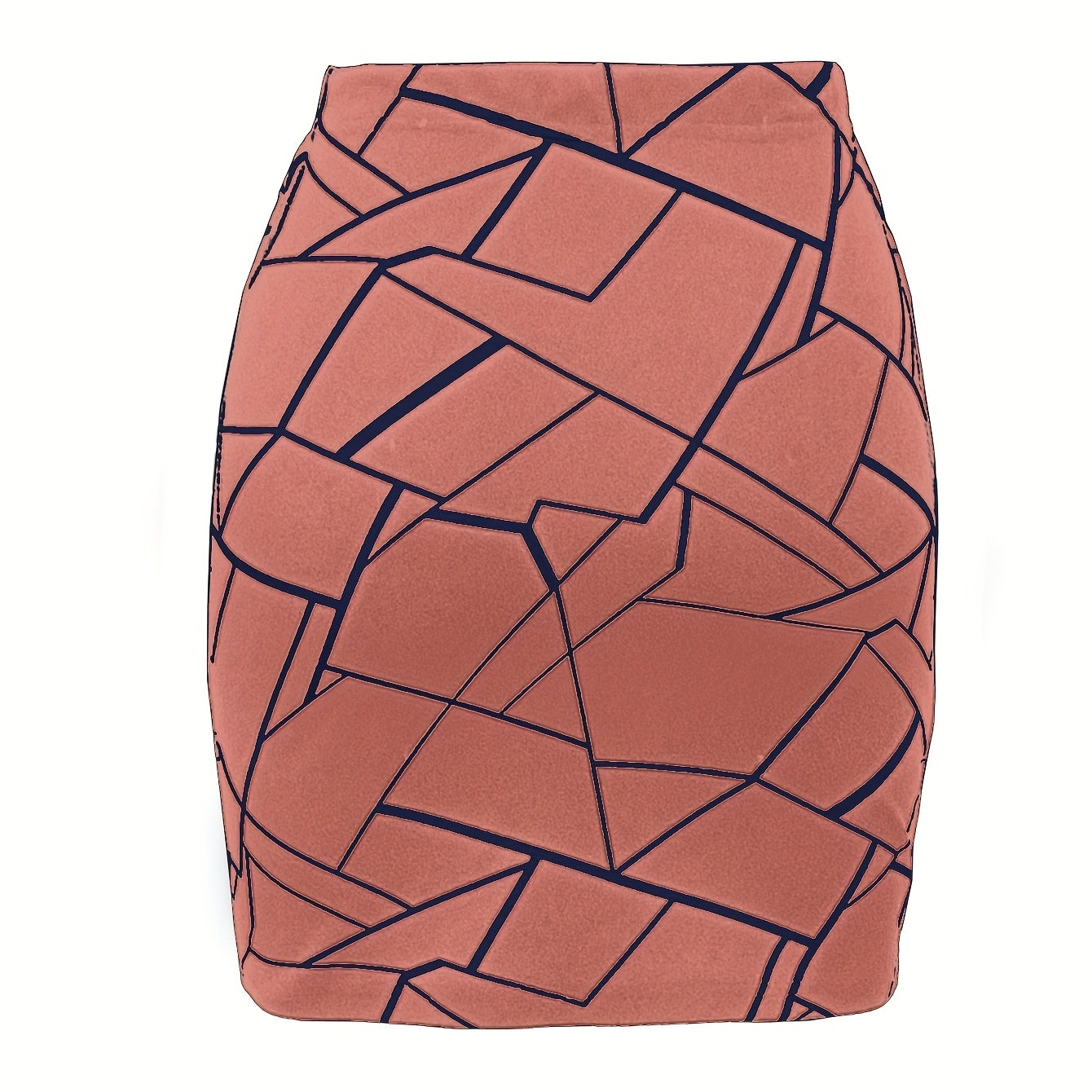 Jupe Femme Motif Géométrique Style Moderne Élégant Pour Bureau et Sorties