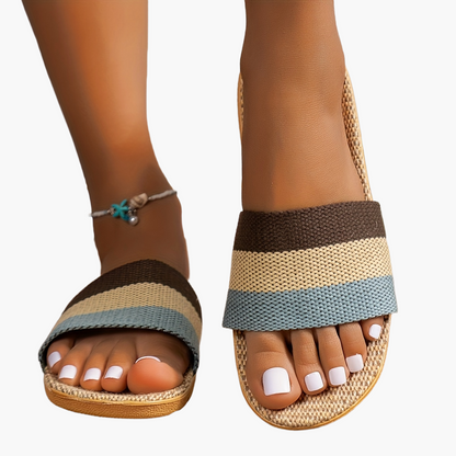 Avslappnade slip-on-sandaler för kvinnor i sommarstil