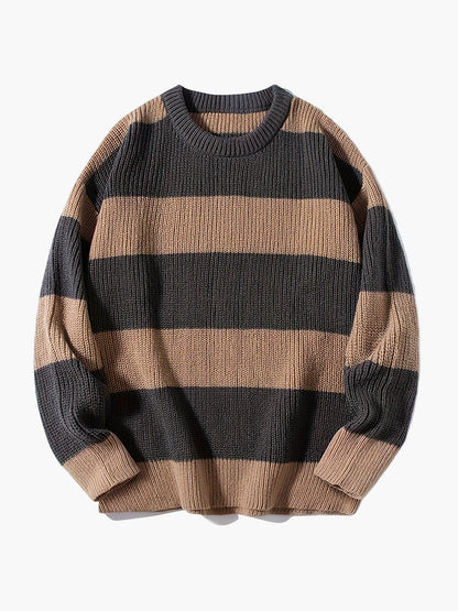 Maglione casual a righe da uomo stile autunno inverno