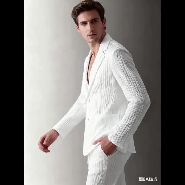 Elegant men's striped casual-style blazer for spring/summer