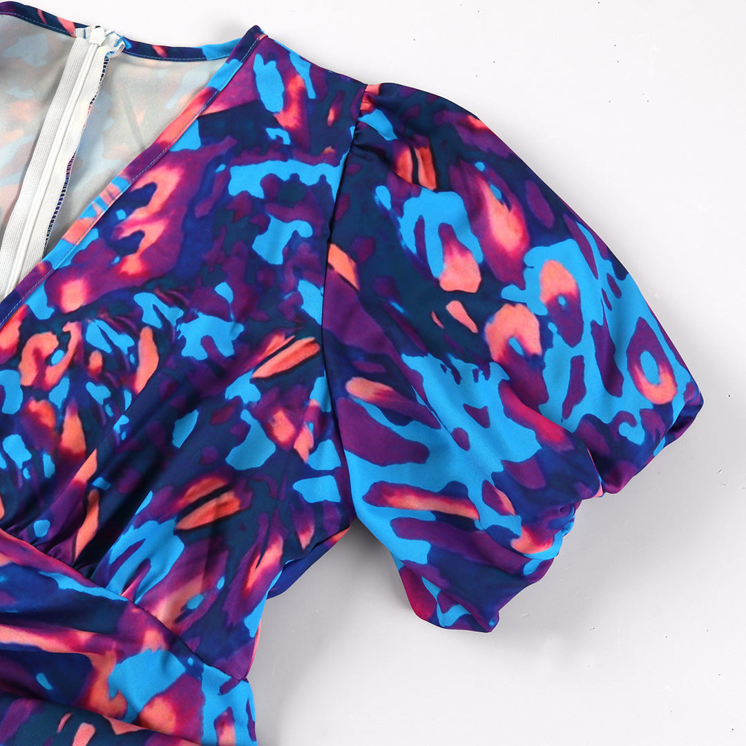 Robe longue élégante à manches bouffantes pour femme - Style tendance soirée et événement