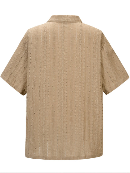 Polo décontracté pour homme style rétro tricoté été grande taille
