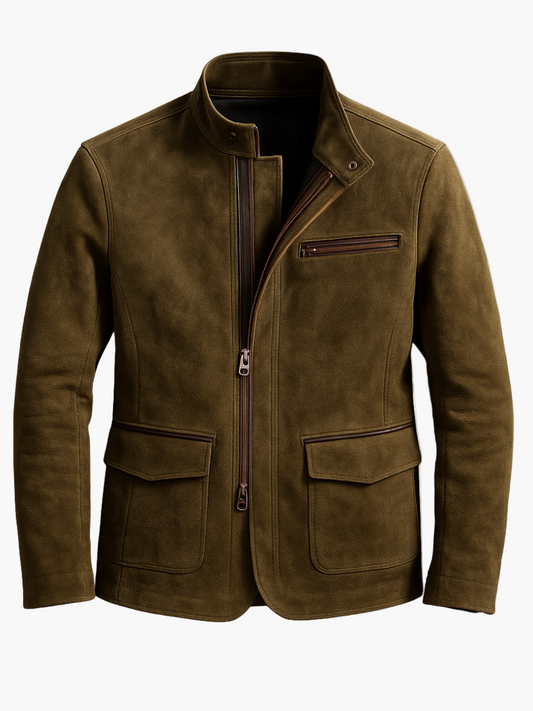 Chaqueta de ciudad estilo motero para hombre – Elegancia urbana versátil