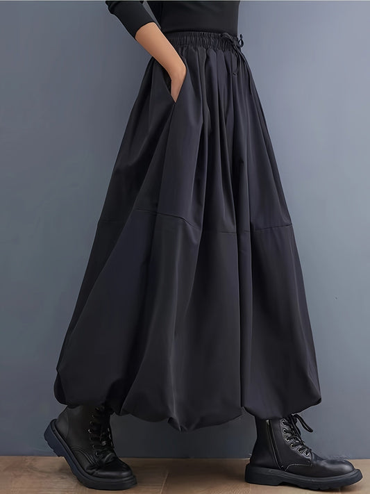 Jupe longue ample femme style bohème chic avec poches élégantes