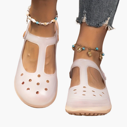 Sandalias cómodas para mujer estilo Mary Jane para actividades de verano - zapatos ligeros con tacón plano