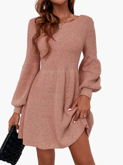 Vestido Suéter Casual para Mujer Estilo Elegante Manga Larga para Otoño y Primavera